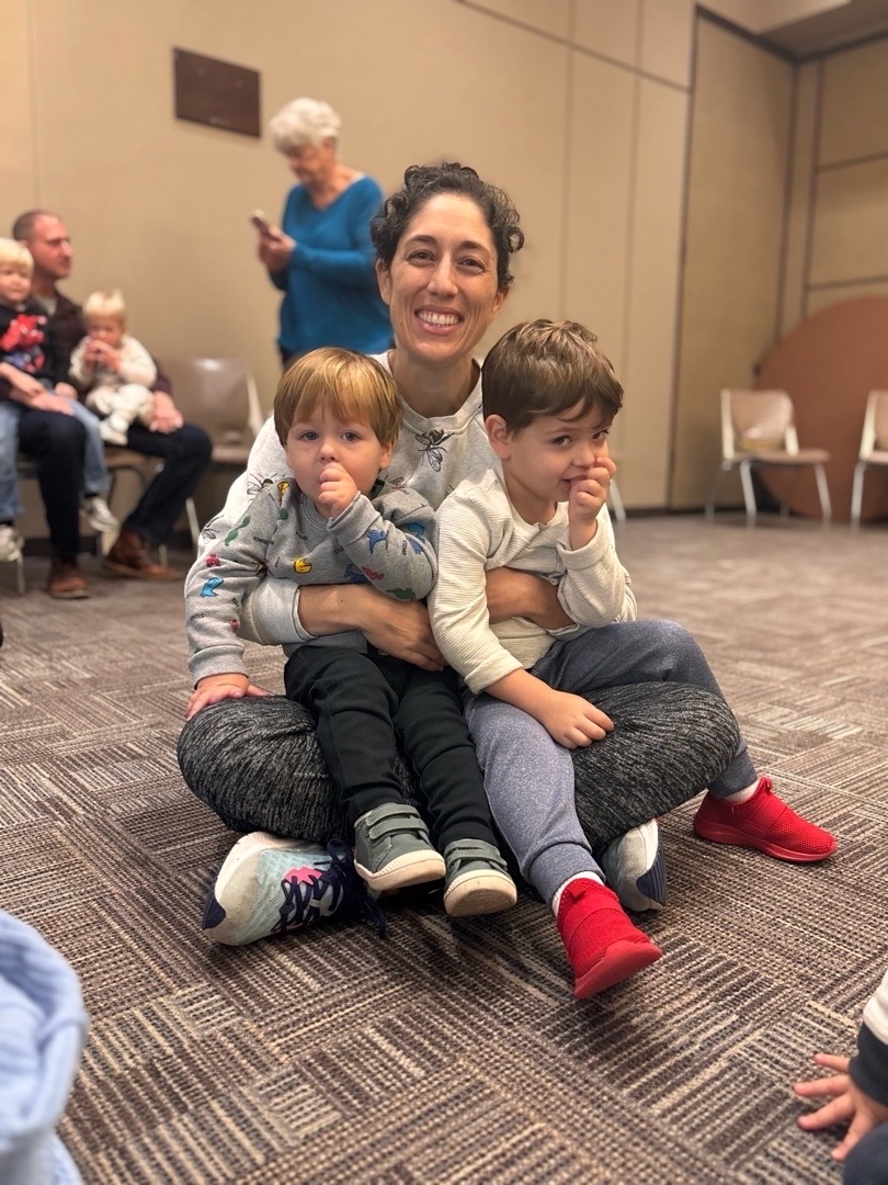 Barrie with kids at activity